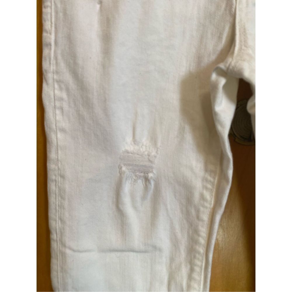 Zara White Ripped Distressed Jeans Denim Skinny Size 2 High Rise. - Picture 3 of 13